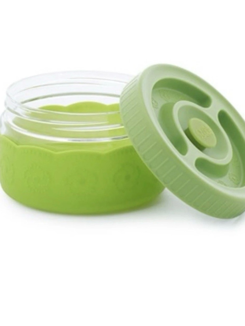 Princess House Lime Green Silicone Storage Jar with Lid